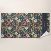 Colorful Tropical Flower Pattern Strandlaken (Voorkant)