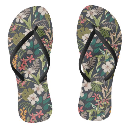 Colorful Tropical Flower Pattern Teenslippers (Voetbed)