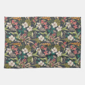 Colorful Tropical Flower Pattern Theedoek (Horizontaal)