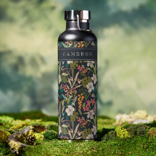 Colorful Tropical Flower Pattern Waterfles