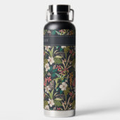 Colorful Tropical Flower Pattern Waterfles (Achterkant)