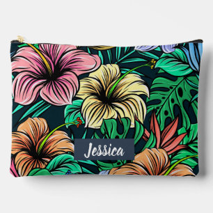 Colorful Tropical Flowers Modern Personalized Etui