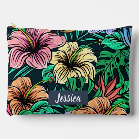Colorful Tropical Flowers Modern Personalized Etui (Voorkant)