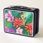 Colorful Tropical Flowers Patroon (Achterkant)