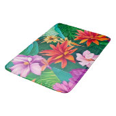 Colorful Tropical Flowers Patroon Badmat (Gekanteld)