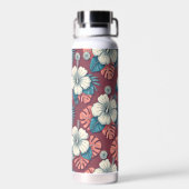 Colorful tropical flowers waterfles (Achterkant)