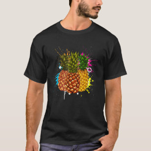 Colorful Tropical Fruit Exotic Summer Pineapple T-shirt