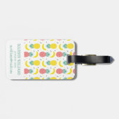 Colorful Tropical Fruit Pattern Bagagelabel (Achterkant horizontaal)