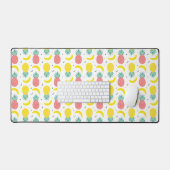 Colorful Tropical Fruit Pattern Bureaumat (Keyboard & Muis)