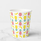 Colorful Tropical Fruit Pattern Papieren Bekers (Achterkant)