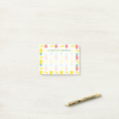 Colorful Tropical Fruit Pattern Post-it® Notes (Op bureau)