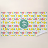 Colorful Tropical Fruit Pattern Strandlaken (Voorkant)