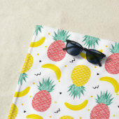 Colorful Tropical Fruit Pattern Strandlaken (In situ)