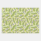 Colorful Tropical Leaves Doodle Inpakpapier Vel (Voorkant 2)