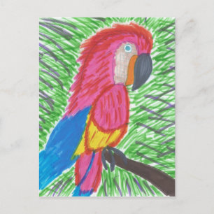 Colorful Tropical Macaw Briefkaart