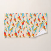 Colorful Tropical Macaw Pattern Bad Handdoek (Handdoek)