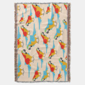 Colorful Tropical Macaw Pattern Deken (Voorkant Verticaal)