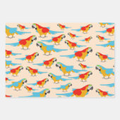 Colorful Tropical Macaw Pattern Inpakpapier Vel (Voorkant 2)