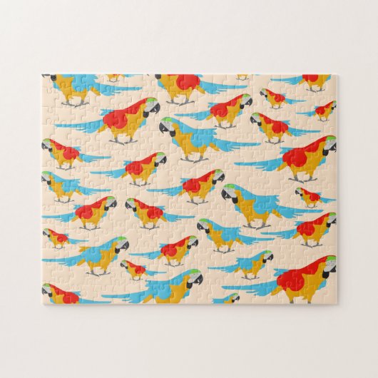 Colorful Tropical Macaw Pattern Legpuzzel (Horizontaal)