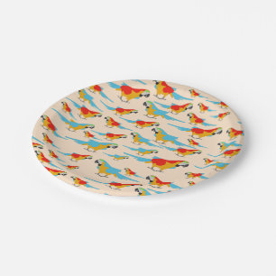 Colorful Tropical Macaw Pattern Papieren Bordje
