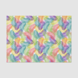 Colorful Tropical Palm Leafs Seamless Pattern Tissuepapier