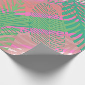Colorful Tropical Palm Leaves Pattern Cadeaupapier (Hoek)