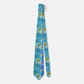 Colorful Tropical Paradise Pattern Stropdas (Voorkant)