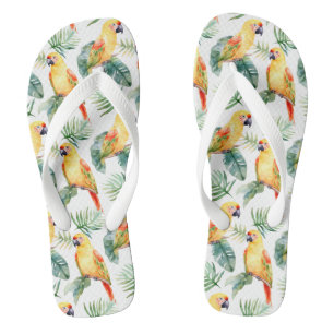 Colorful Tropical Parrot Teenslippers