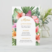 Colorful Tropical Party and Luau Menu (Debout devant)