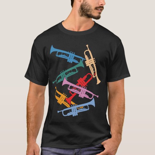 Colorful Trumpets T-shirt (Voorkant)
