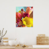 Colorful Tulip Bouquet Poster (Keuken)