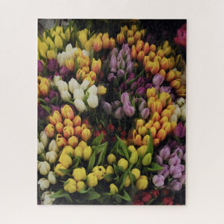 Colorful Tulip Flower Garden in Bloom, Hard Legpuzzel