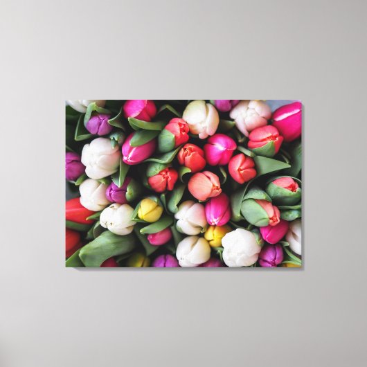 COLORFUL TULIPS CANVAS AFDRUK (Voorkant)