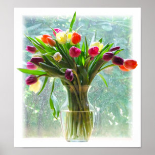 Colorful Tulips Poster