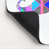 Colorful Turquoise Aztec Pattern Mustache Muismat (Hoek)