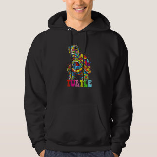 colorful Turtle Retro Throwback Sea Vacation Psych Hoodie