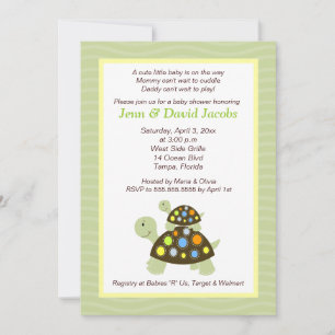 Colorful Turtles 5x7 Baby shower nodigt uit - Groe Kaart
