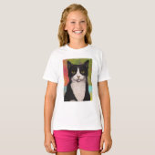 Colorful Tuxedo Cat T-shirt (Voorkant volledig)