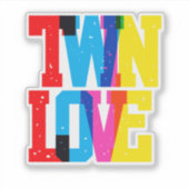 Colorful Twin Love Sticker  (Devant)