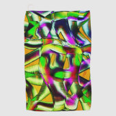 Colorful twisted cutouts limoen.., genoteerde kras golfhanddoek (Voorkant)