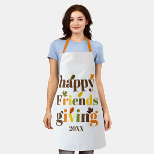 Colorful typografie Happy Friendsgiving herfst Schort