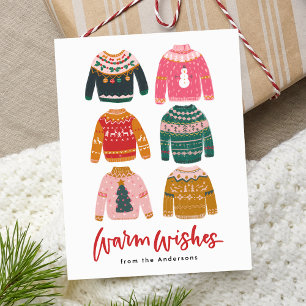 Colorful Ugly Sweater Non-Photo Feestdagenkaart