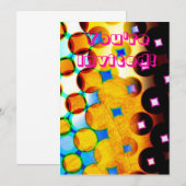 Colorful-uitnodigingen Kaart (Voorkant / Achterkant)