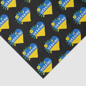 Colorful Ukraine Flag Flower Heart Tissuepapier (Detail)
