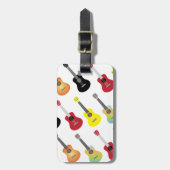 Colorful Ukulele Pattern Music Bagagelabel (Voorkant verticaal)