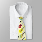 Colorful Ukulele Pattern Music Stropdas (Gebonden)