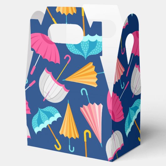 Colorful Umbrella Pattern Bedankdoosjes (Geopend)