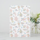 Colorful Underwater Zee Life Patroon Briefpapier (Staand voorkant)