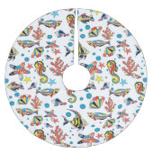 Colorful Underwater Zee Life Patroon Kerstboom Rok (Voorkant)