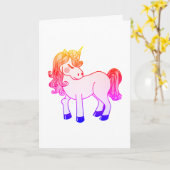 Colorful Unicorn, Birthday Kaart (Gele Bloem)